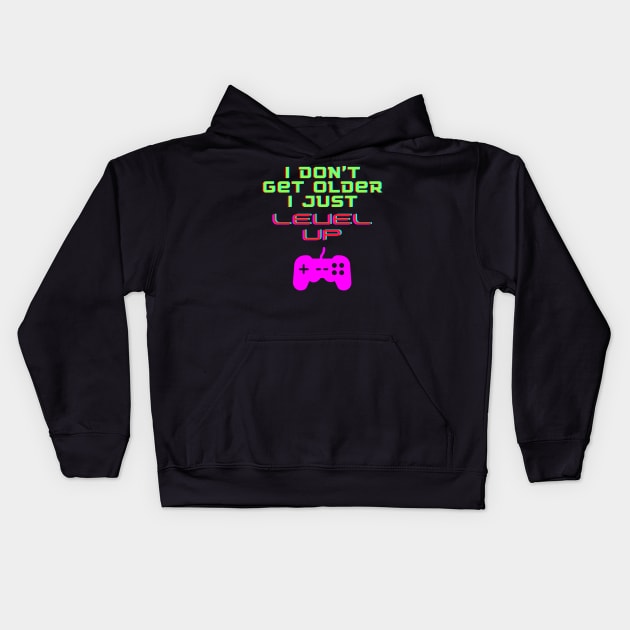 Funny Gamer Gaming Level Up Birthday Kids Hoodie by JustCreativity